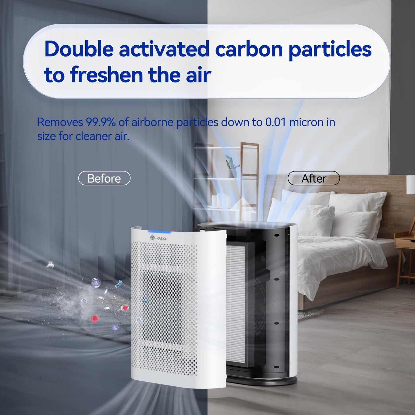 Large Room Air Purifier with Air Quality Monitor