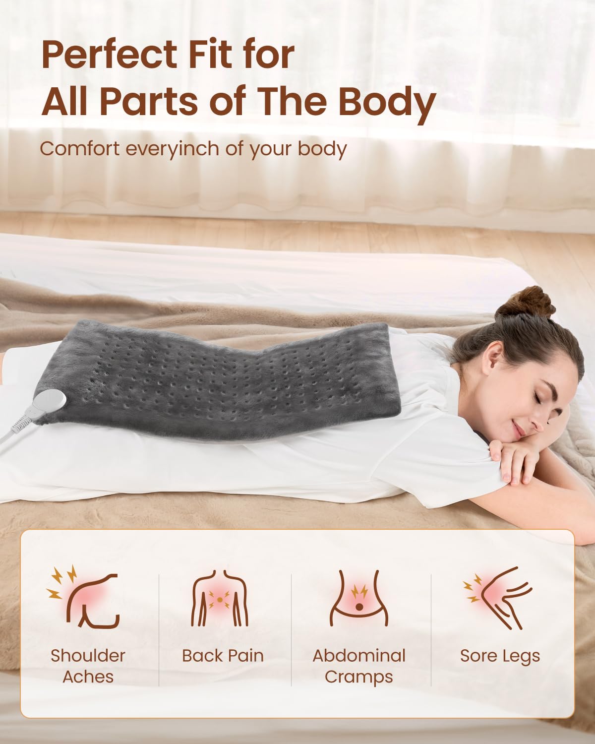 RENPHO Heating Pad for Back Pain Relief