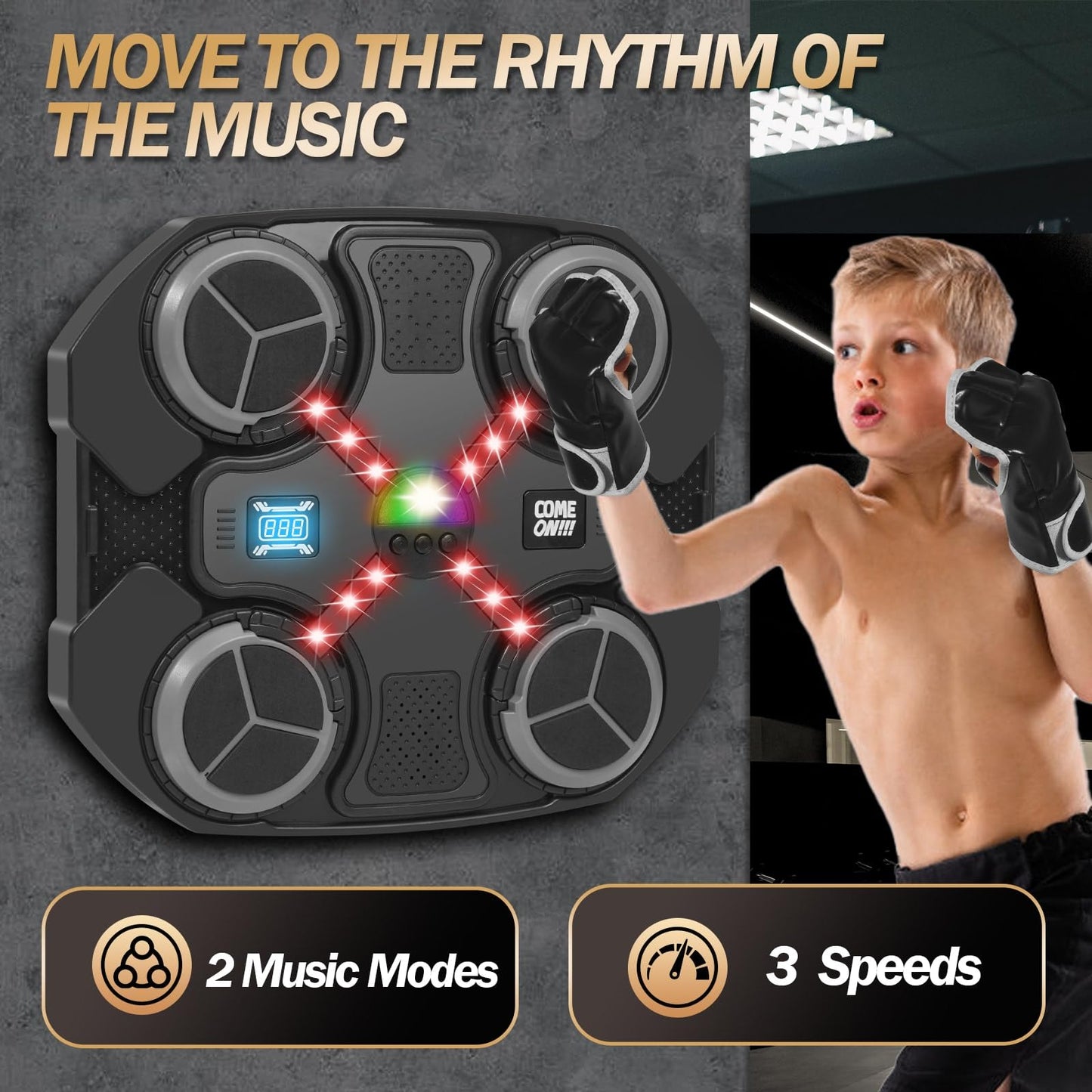 Wall Mounted Bluetooth Music Boxing Target for Kids