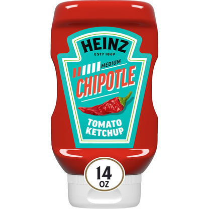 Heinz Chipotle Tomato Ketchup Squeeze Bottle 14 oz