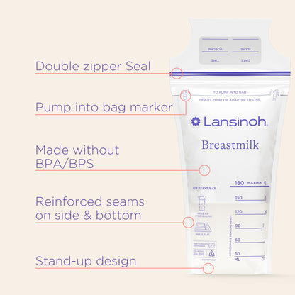 Lansinoh 100 Count Breastmilk Storage Bags