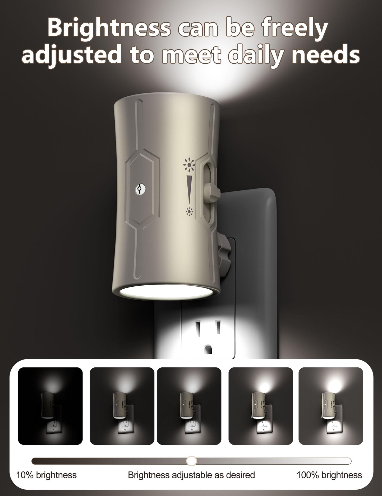 2 Pack LED Night Lights with Light Sensor