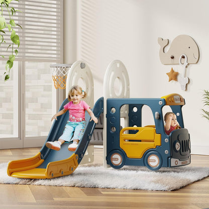 Toddler Slide with Basketball Hoop by BIERUM