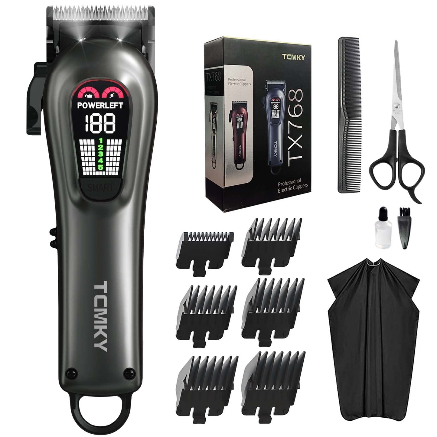 TCMKY Cordless Hair Clippers for Men Grooming