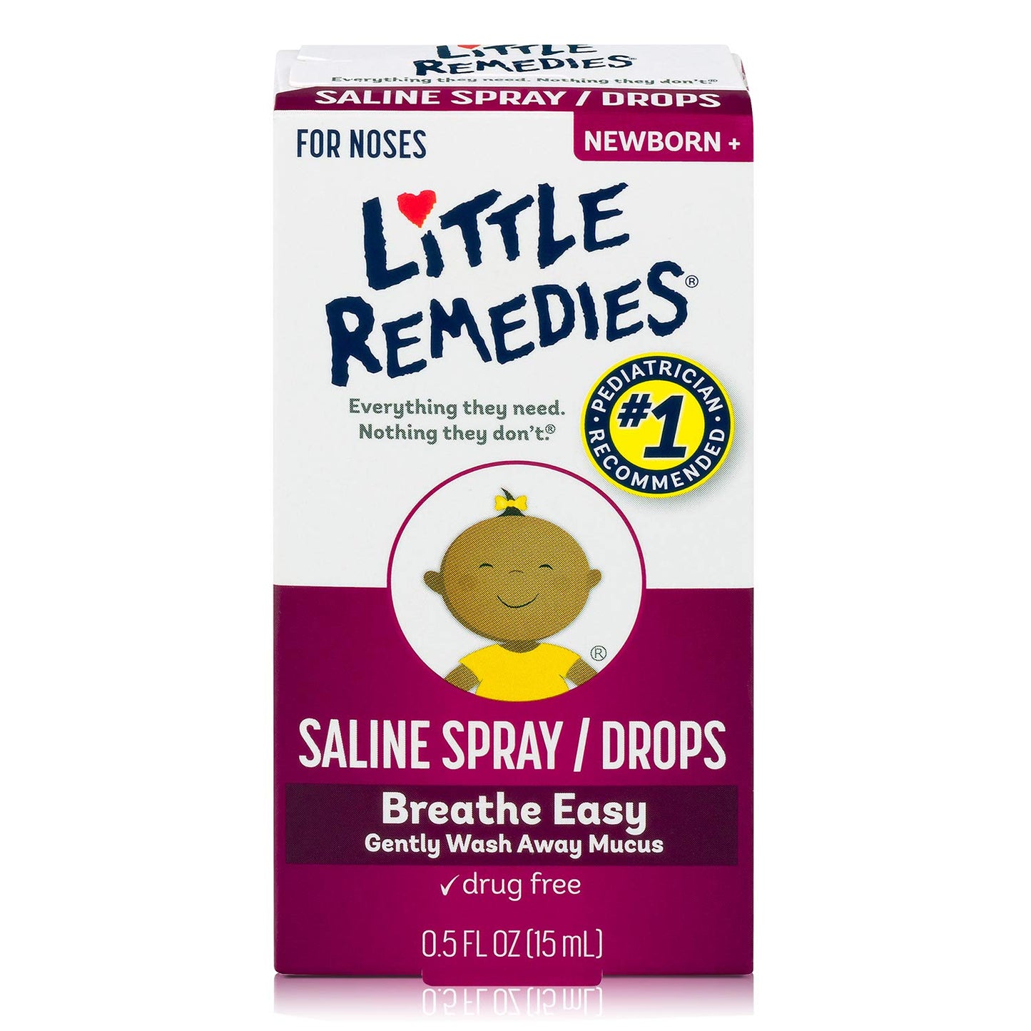 Little Remedies Saline Spray for Newborns, 0.5 oz