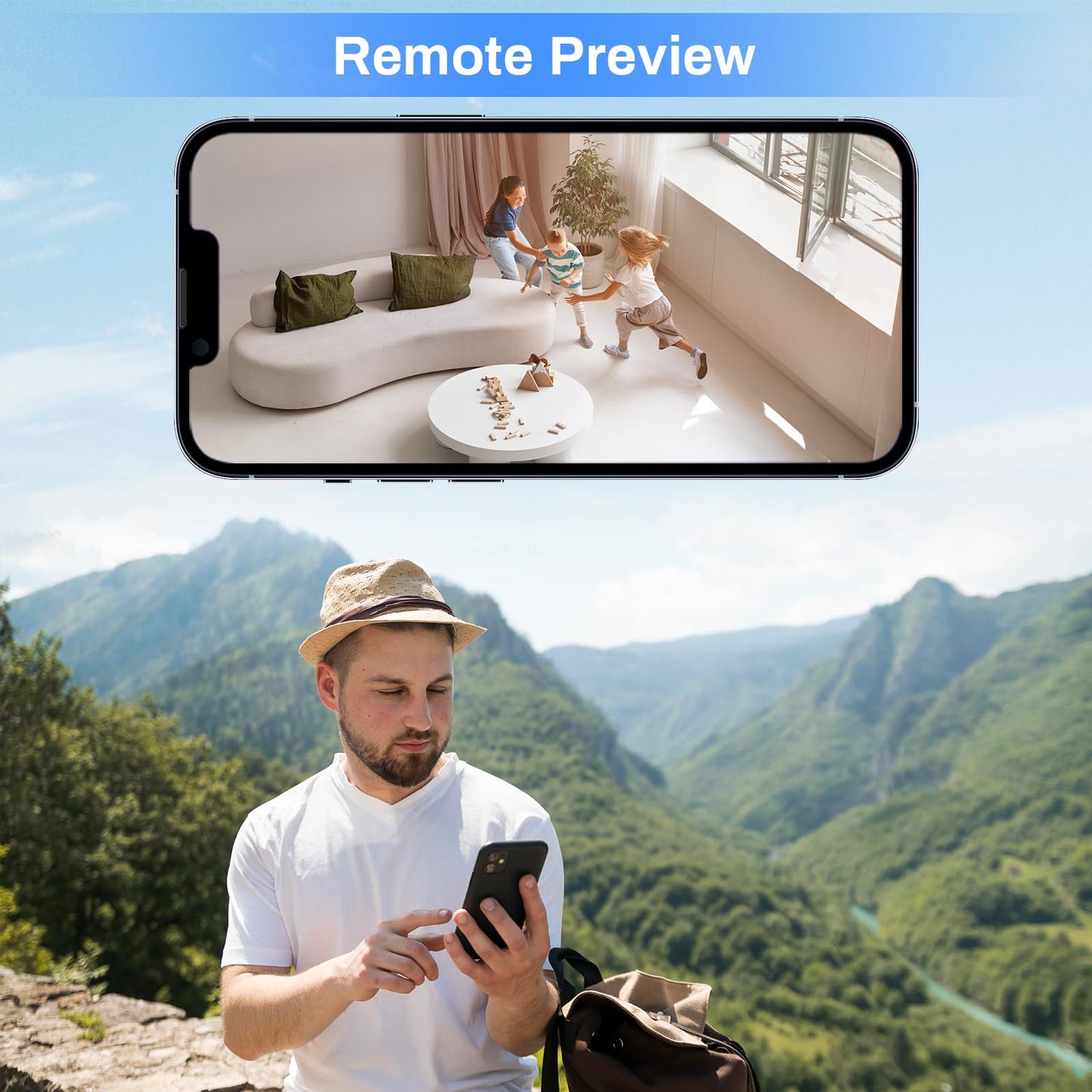 NUFEBS Mini 1080P Security Camera Indoor Compact Plug-in Wired Monitor with 2.4G WiFi Night Vision 2 Way Talk Motion Tracking SD&Cloud Pet Camera for Home Security (White)