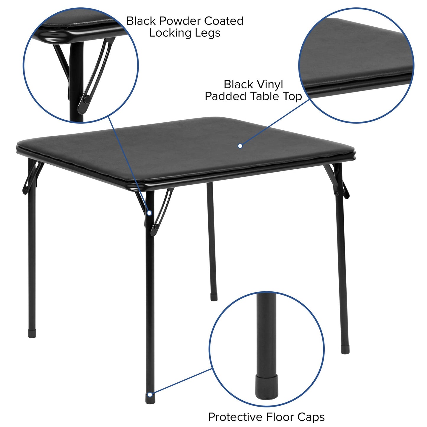 Flash Furniture Kids Folding Table and Chairs Set