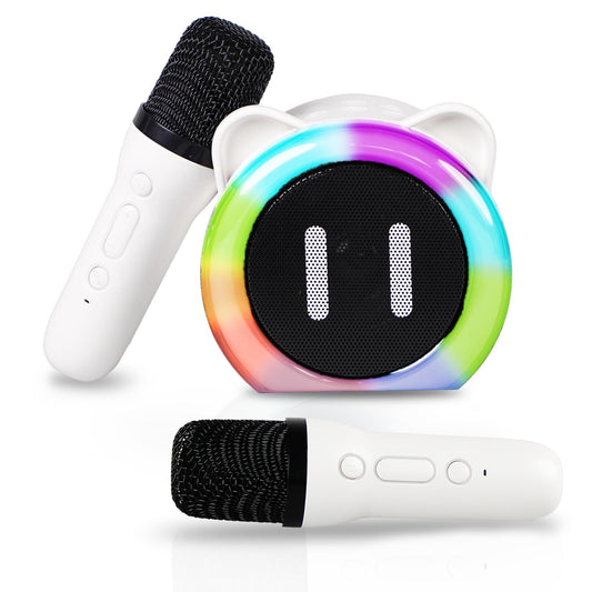 Mini Karaoke Machine with 2 Microphones for Kids