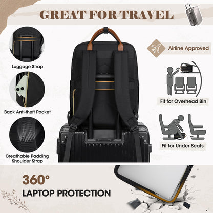 RAINSMORE 15.6 Inch Laptop Travel Backpack