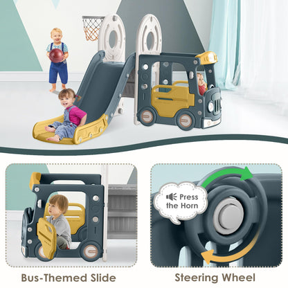 Toddler Slide with Basketball Hoop by BIERUM