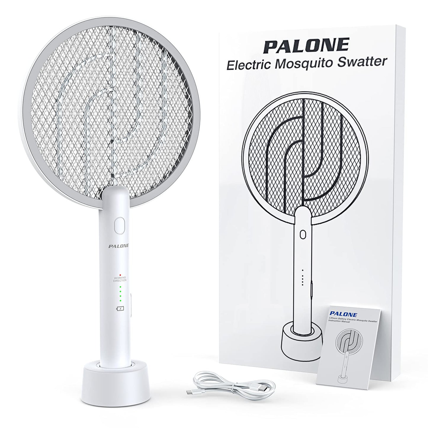 PALONE 2-in-1 Electric Fly Swatter & Bug Zapper