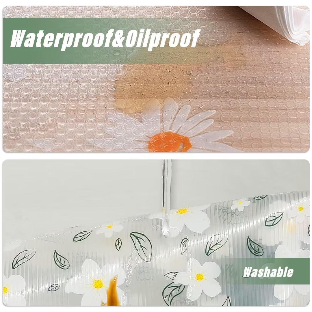 Uthvouxy Shelf Liner and Drawer Liner,Cabinet Liner, Non-Slip Shelf Liners for Kitchen Cabinets,Waterproof Shelf Paper with Modern Pattern, Durable EVA Cabinet Liners,17.7x59In,Square Clear