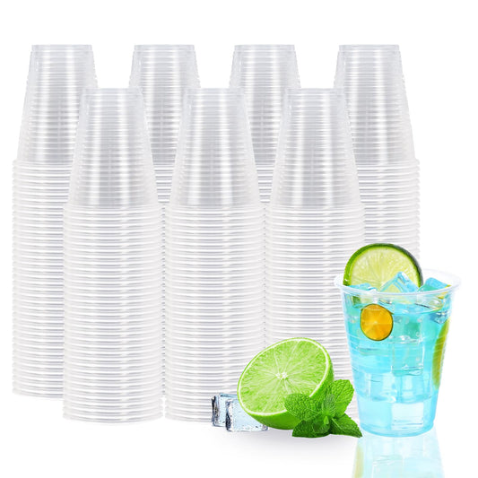 Clear Plastic Disposable Cups for Parties, 500 Pack
