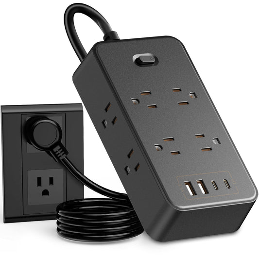 Surge Protector Power Strip with 8 Outlets & USB