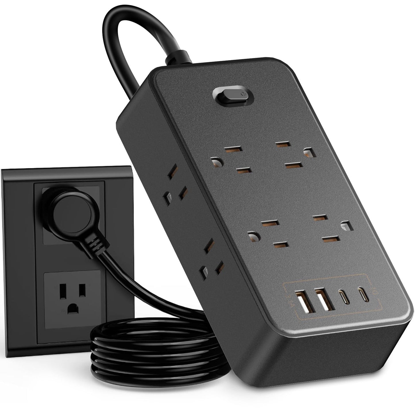 Surge Protector Power Strip with 8 Outlets & USB