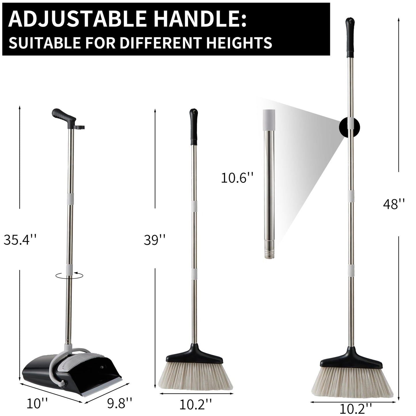 Lightweight Lobby Broom and Dustpan Set