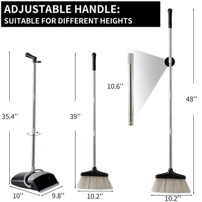 Lightweight Lobby Broom and Dustpan Set