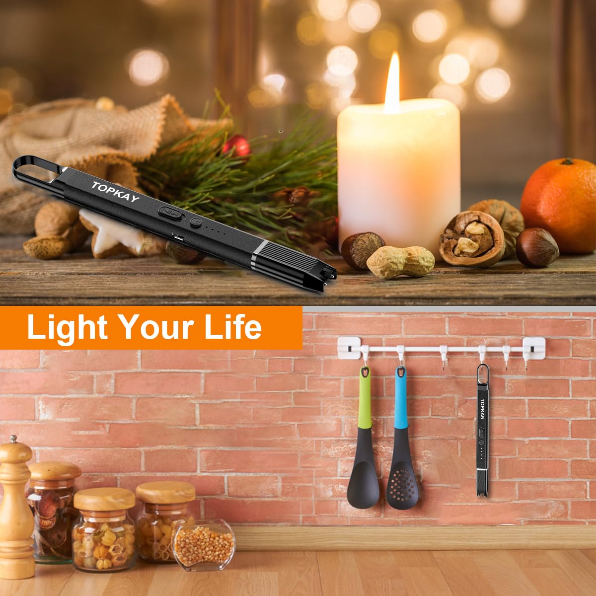 2 Pack Electric USB Candle Lighter for BBQ