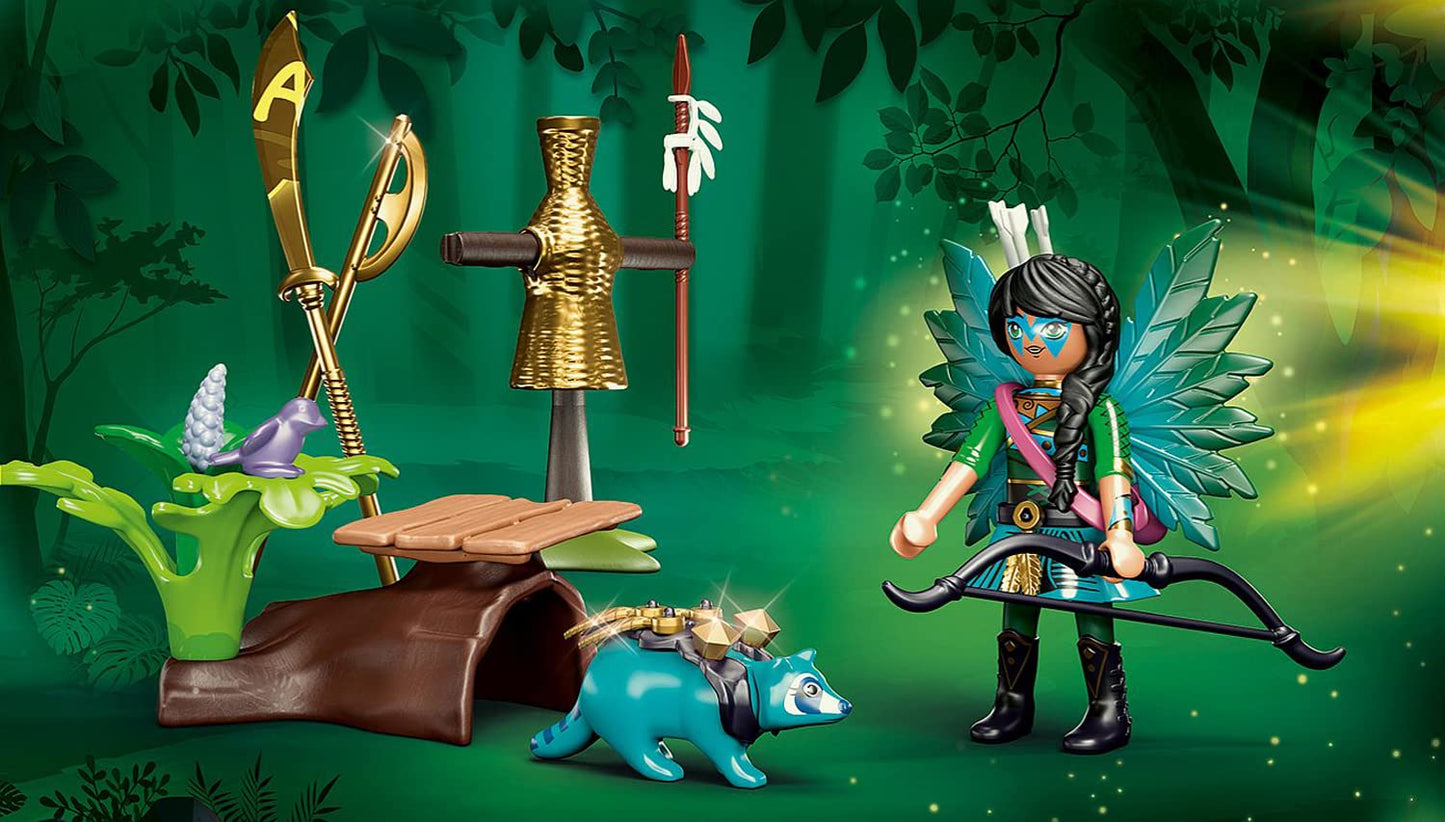 Playmobil Knight Fairy with Raccoon Toy Set