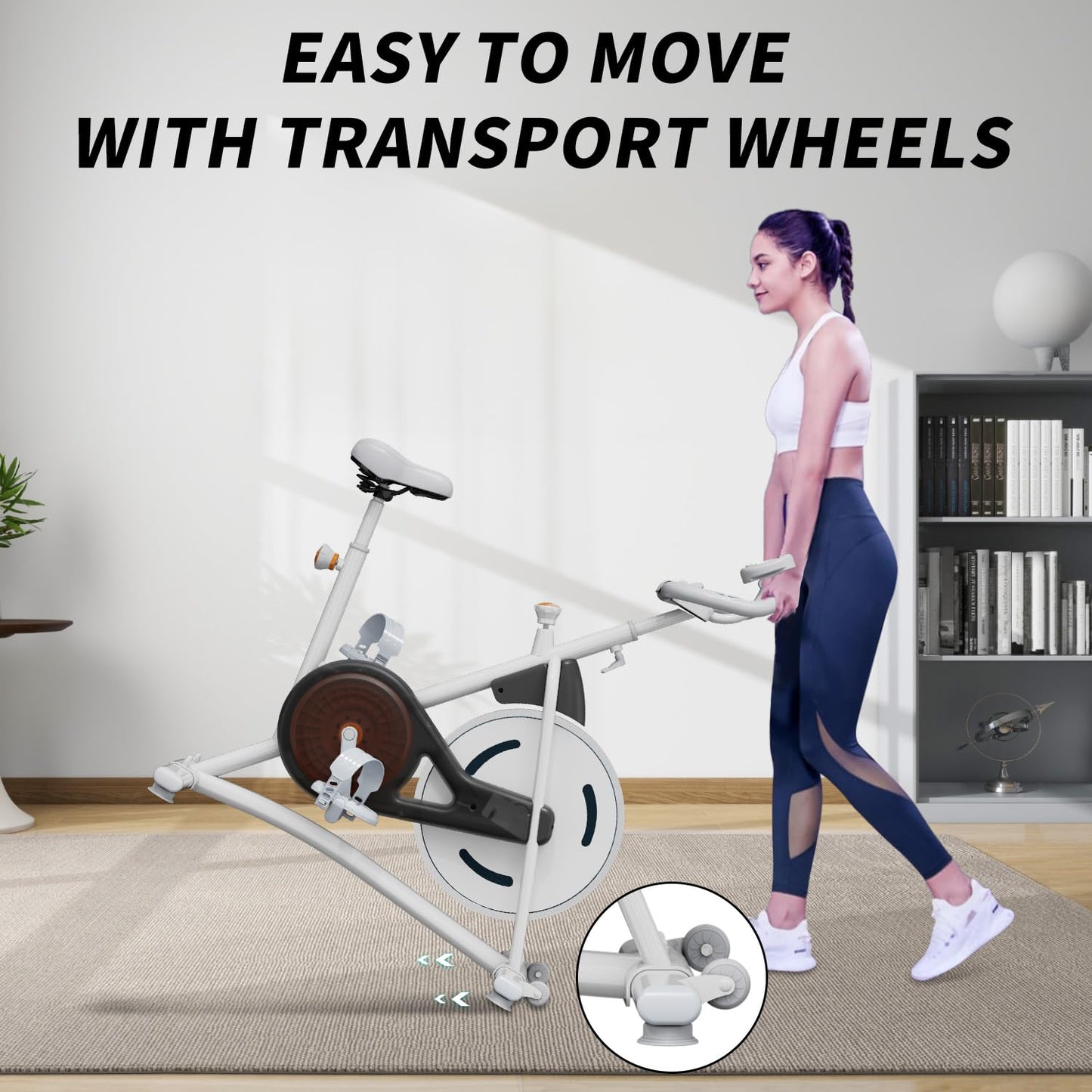 Adjustable Exercise Bike with Smartphone Mount