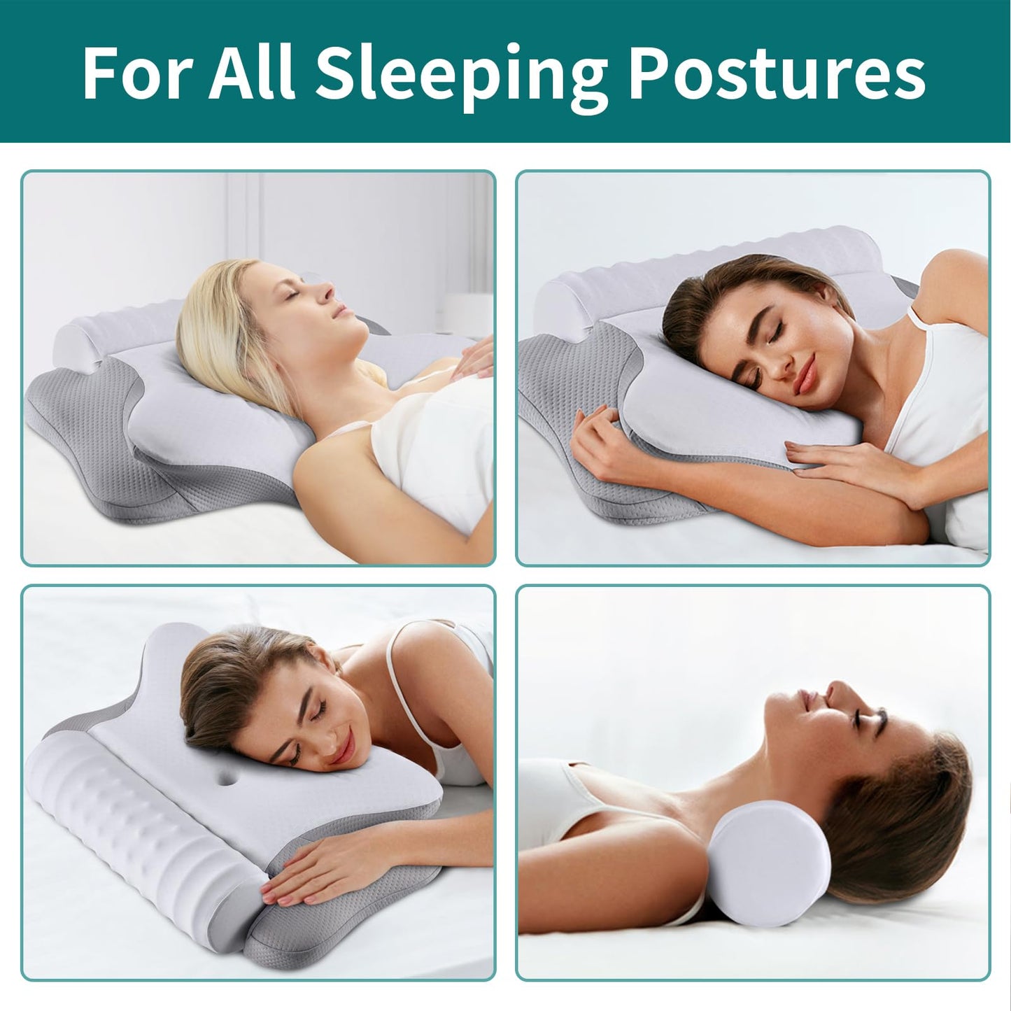 Ergonomic Memory Foam Neck Pillow for Pain Relief