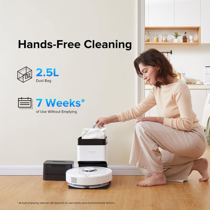 roborock Q7 Max+ Robot Vacuum Cleaner, Hands-Free Cleaning for up to 7 Weeks, Robotic Vacuum with APP-Controlled Mopping, 4200Pa Suction, No-Mop&No-Go Zones, 180mins Runtime