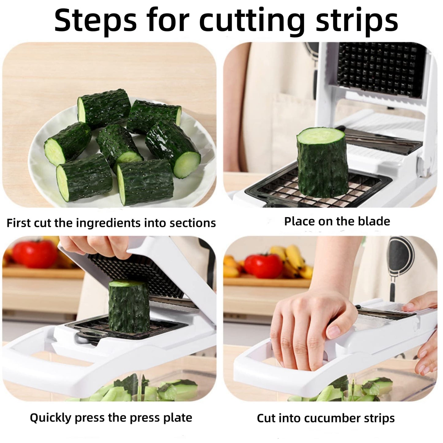 Vegetable Chopper, Multifunctional Veggie Chopper,Kitchen Vegetable Slicer Dicer Cutter,Potato Onion Food Chopper with Vegetable Peeler,Hand Guard and Container