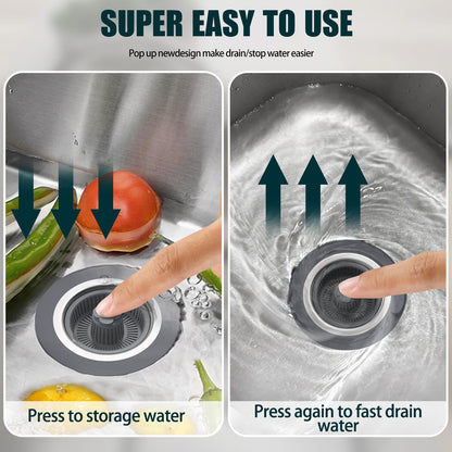 2 Pack Stainless Steel Kitchen Sink Strainers