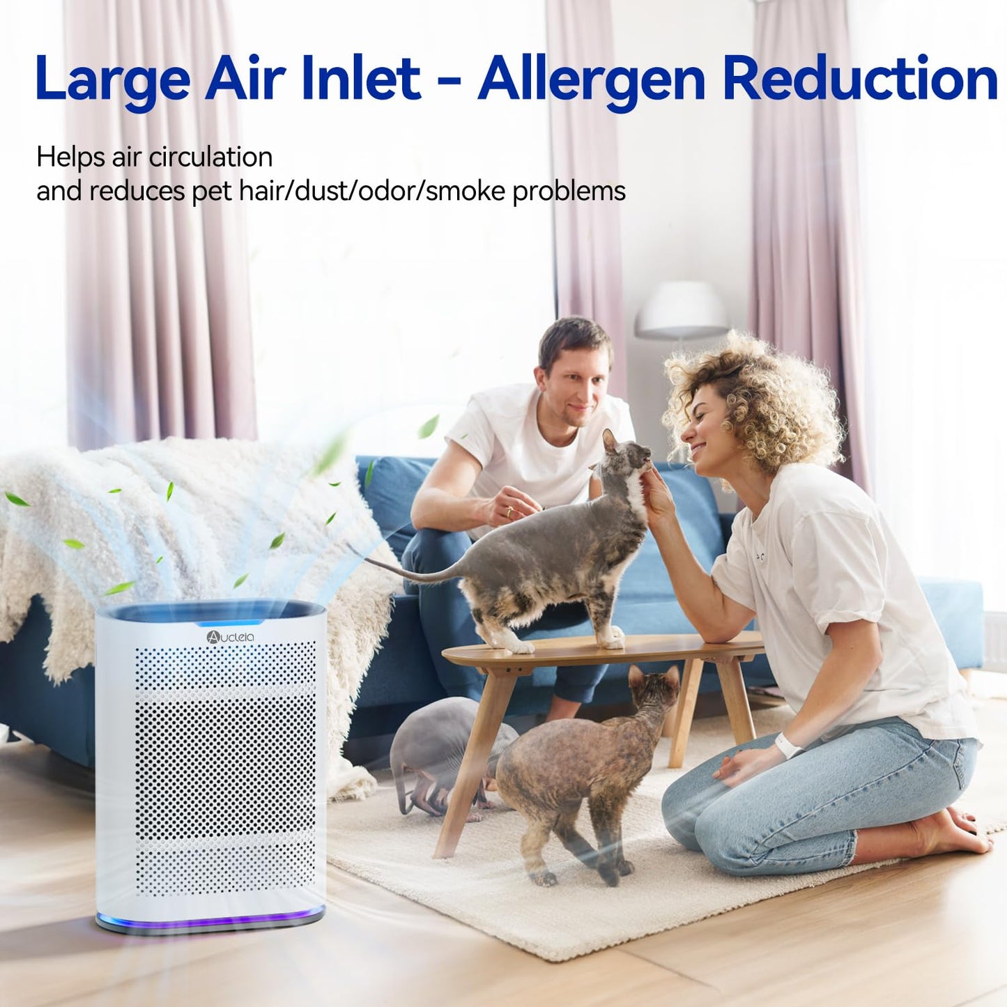 Large Room Air Purifier with Air Quality Monitor