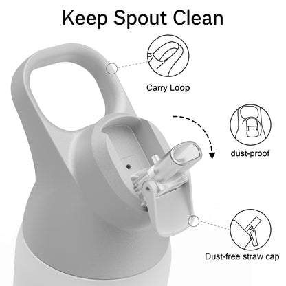 24 oz Insulated Water Bottle with Straw