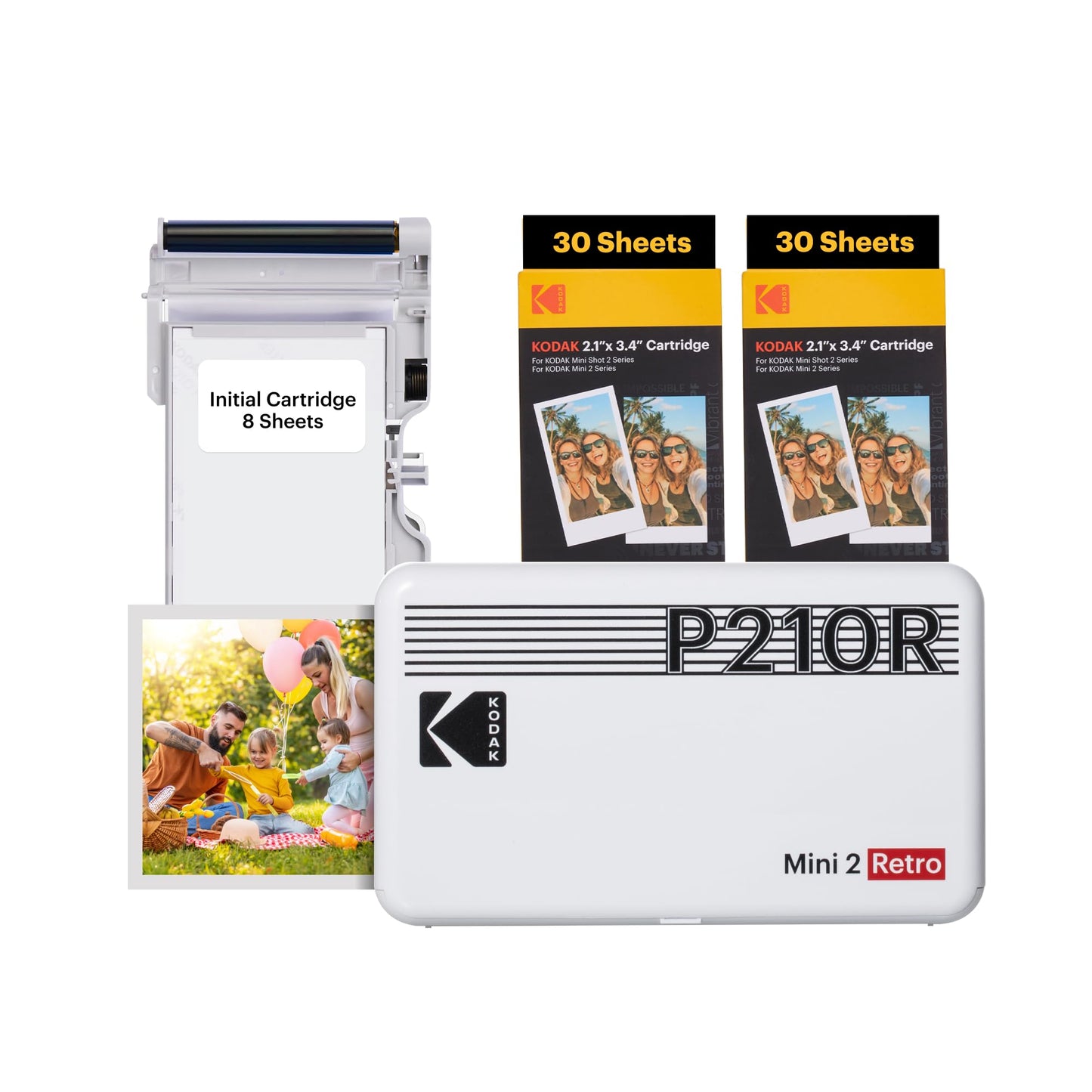 KODAK Mini 2 Portable Photo Printer Bundle