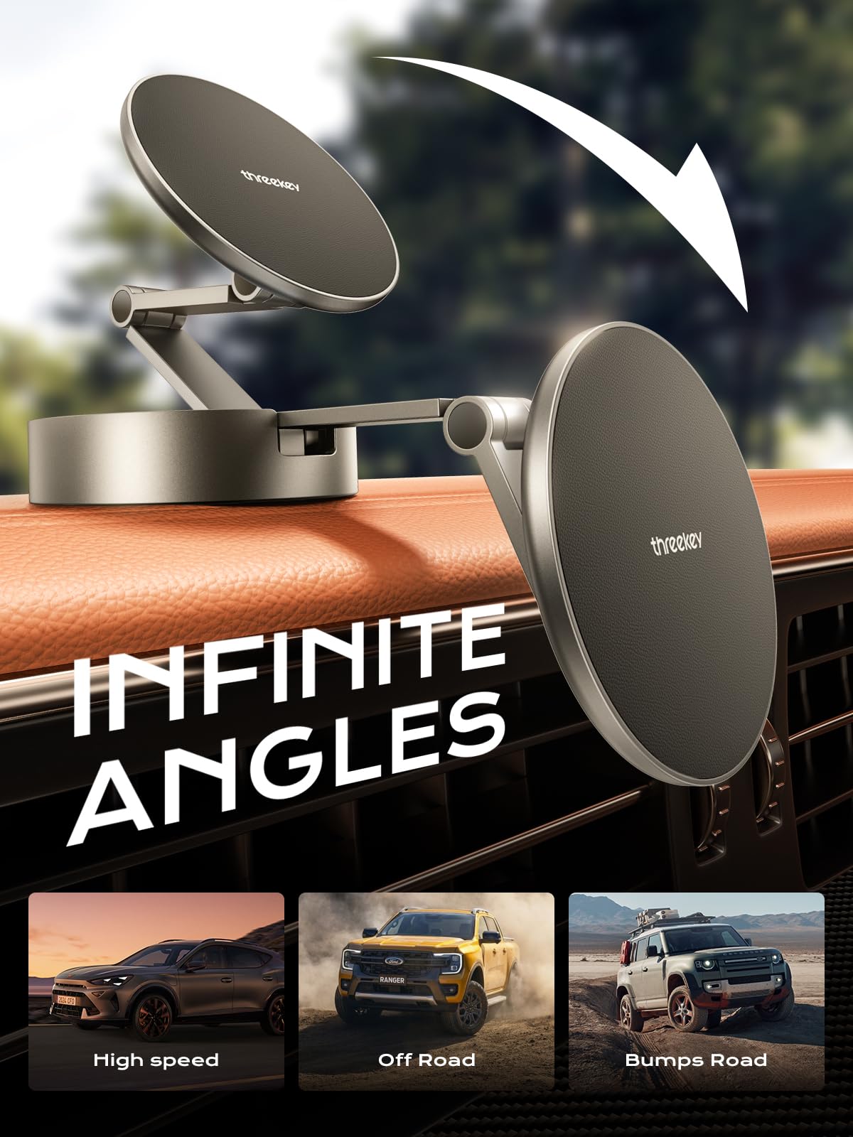 MagSafe Car Phone Mount with 360° Rotation