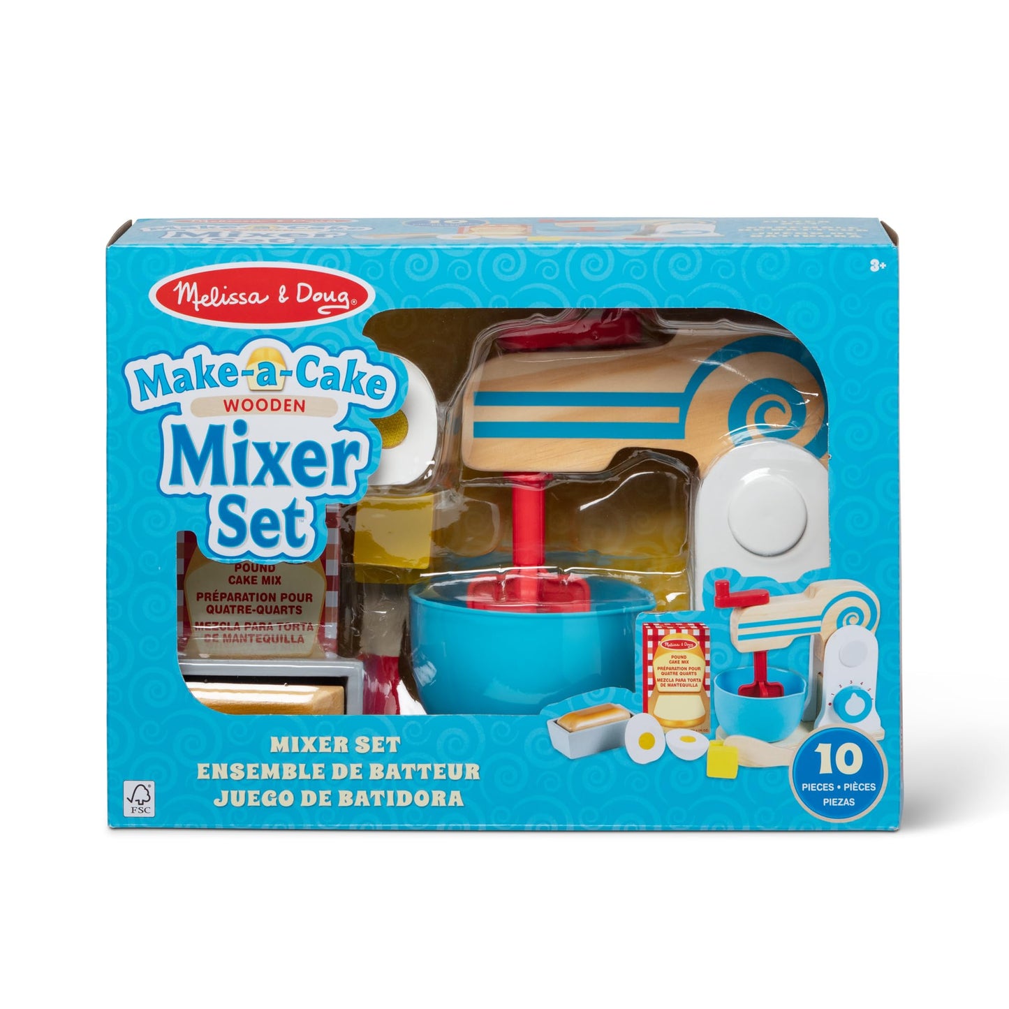 Melissa & Doug Wooden Make-a-Cake Mixer Set