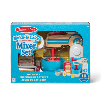 Melissa & Doug Wooden Make-a-Cake Mixer Set