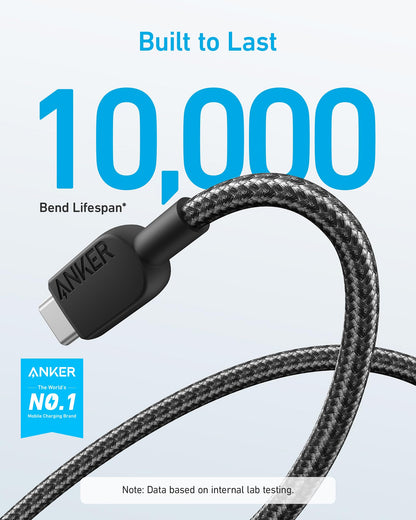 2 Pack Anker USB A to C Charger Cable