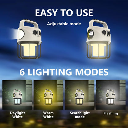 Rechargeable LED Camping Lantern with Power Bank