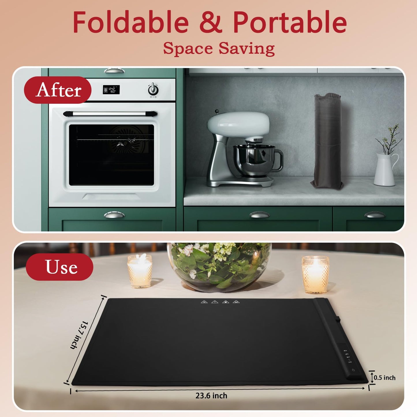 Portable Electric Food Warming Tray for Parties