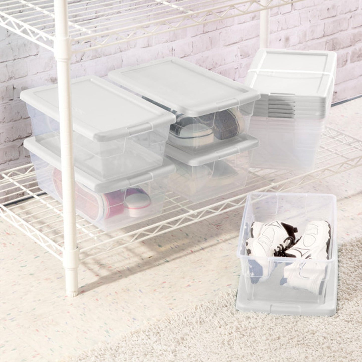 Sterilite 12-Pack Stackable Storage Bins, 6 Quart