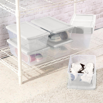 Sterilite 12-Pack Stackable Storage Bins, 6 Quart