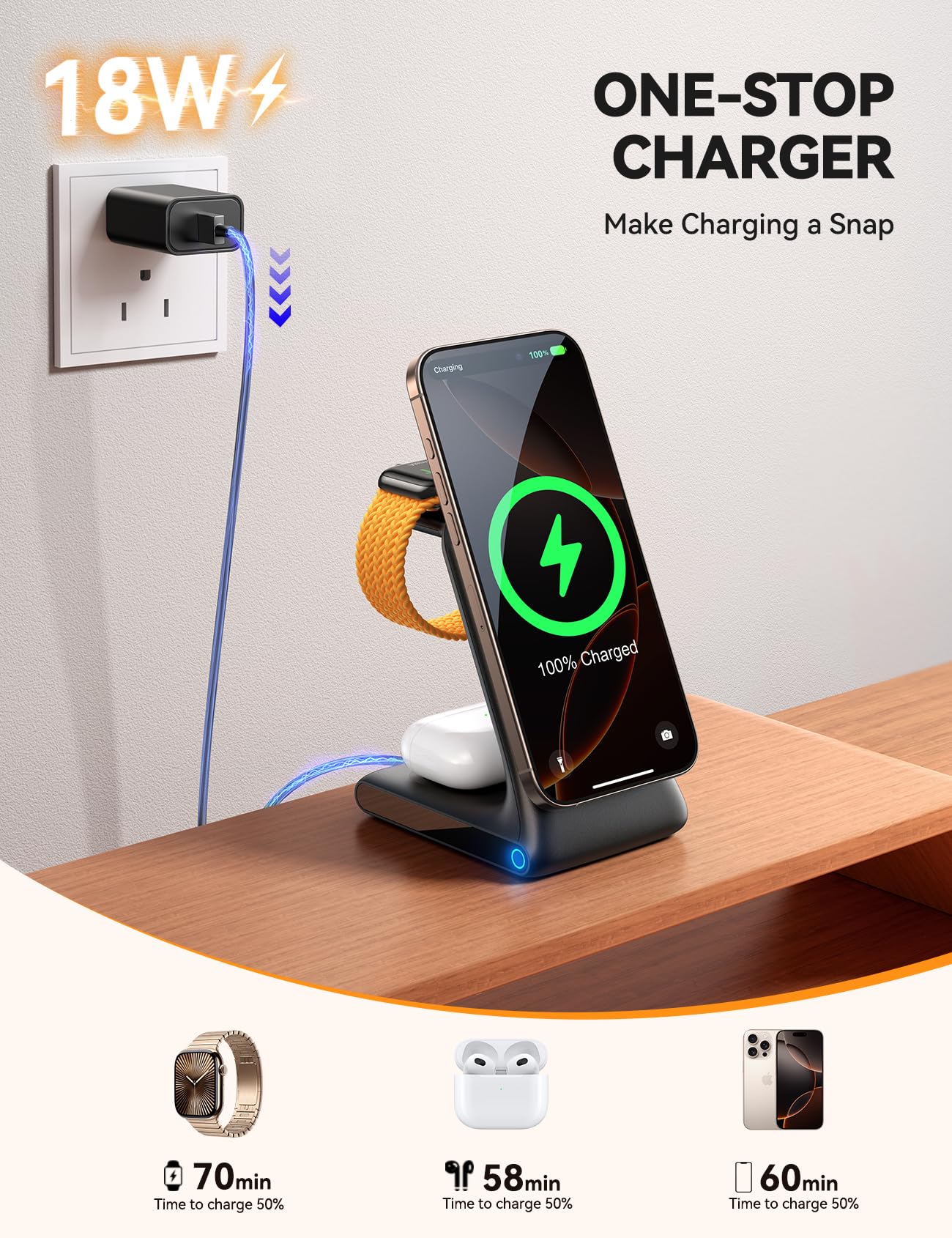 3-in-1 Wireless Charging Station by JOYROOM