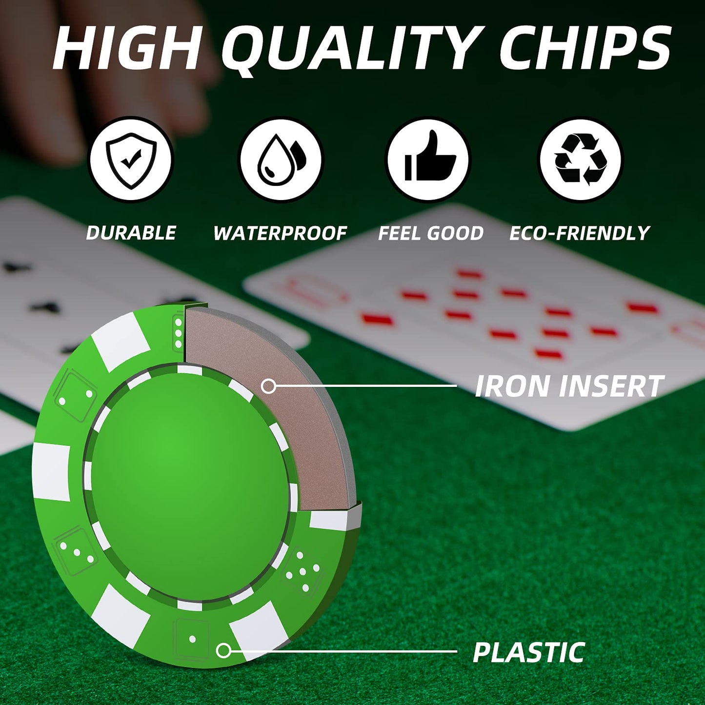 NOLIE 300 PCS Poker Chip Set with Case