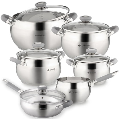 11-Piece Stainless Steel Induction Cookware Set