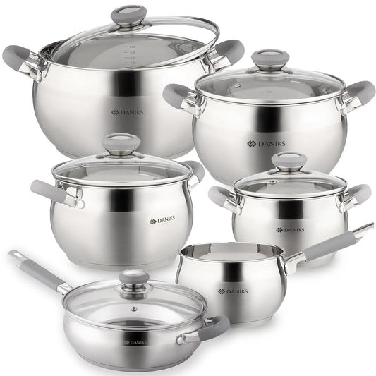 11-Piece Stainless Steel Induction Cookware Set