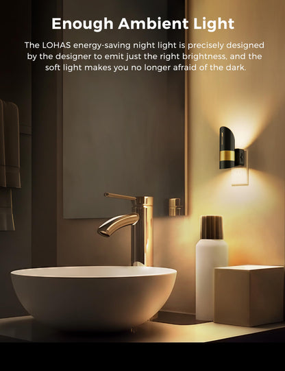 2 Pack Dimmable LED Night Lights with Sensor