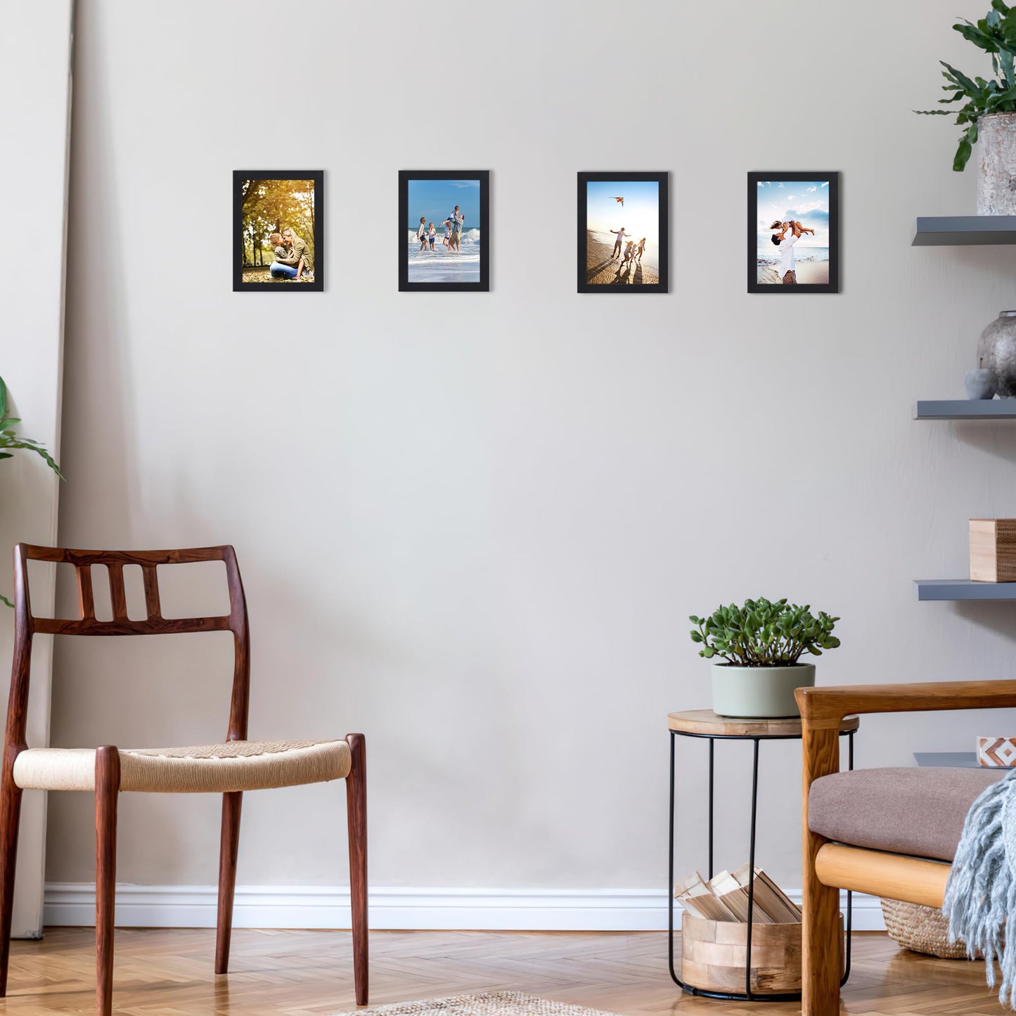 Edenseelake 4x6 Picture Frame Set of 15, Black Wood Photo Frame 4 by 6 for Wall or Tabletop Display