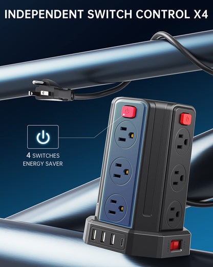 Surge Protector Power Strip with USB Charging