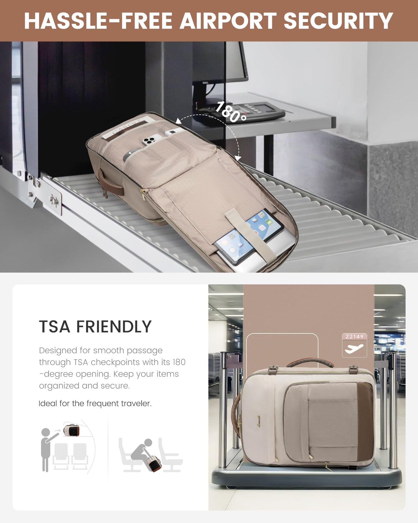 40L LOVEVOOK Travel Backpack with Packing Cubes