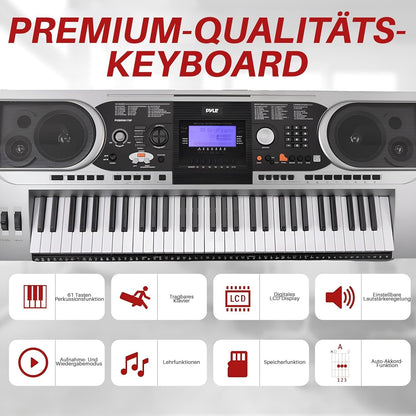 61-Key Portable Electronic Piano with Accessories