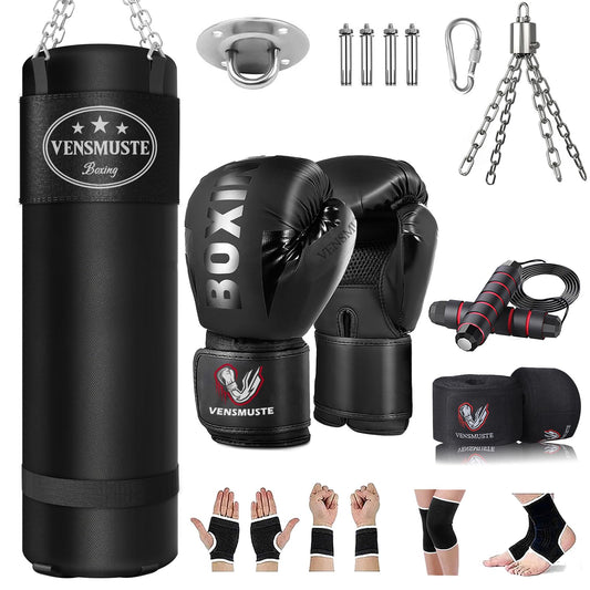 Heavy Punching Bag with Gloves for Training