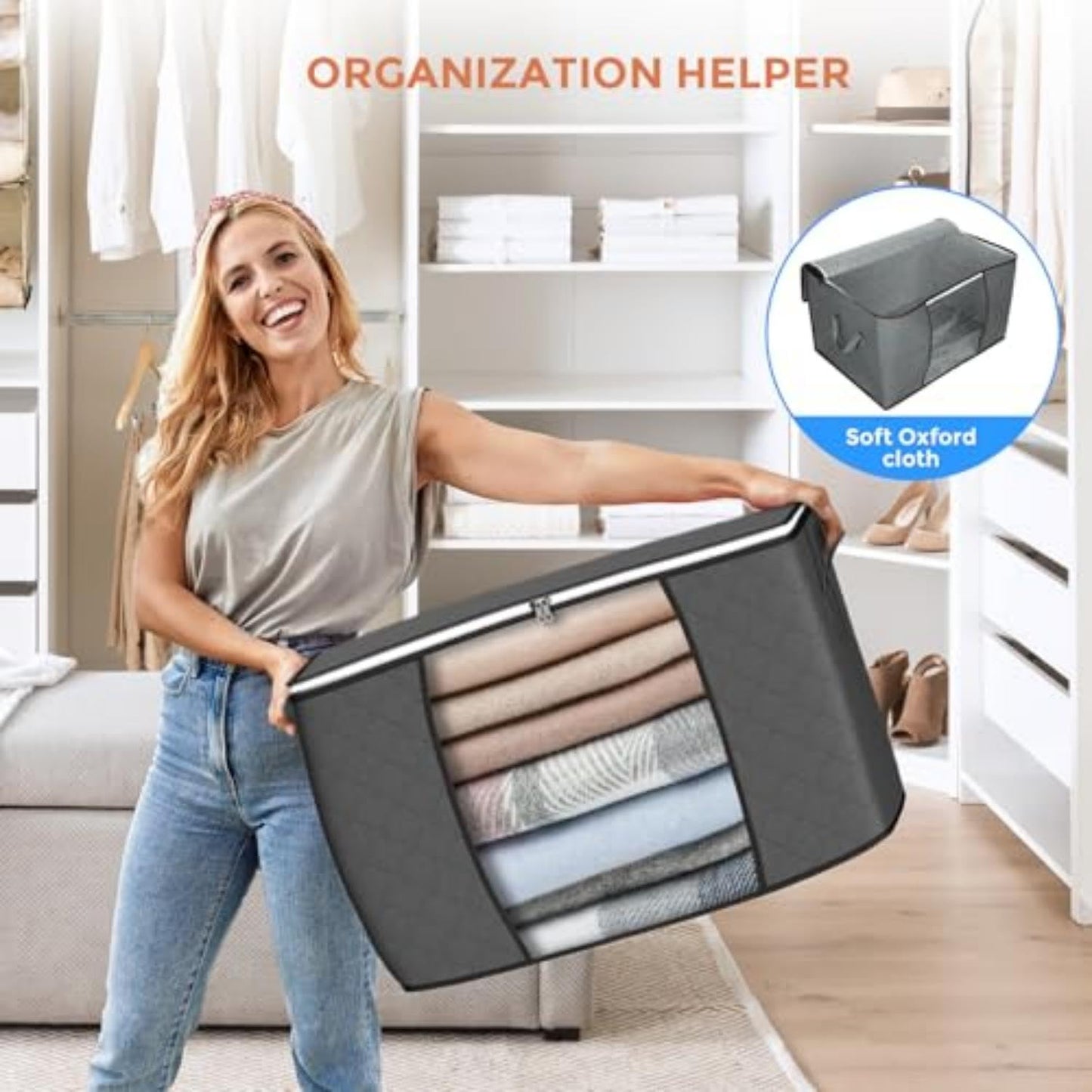 90 L Storage Bags, 6 Pack Organizers